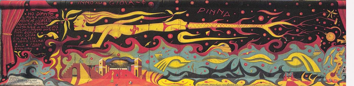 Fulvio Pinna, Hymne an die Freude, 1990 © Stiftung Berliner Mauer, Postkarte