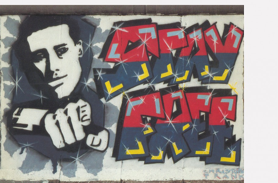 Christoph Frank, Stay Free, 1990 © Stiftung Berliner Mauer, Postkarte