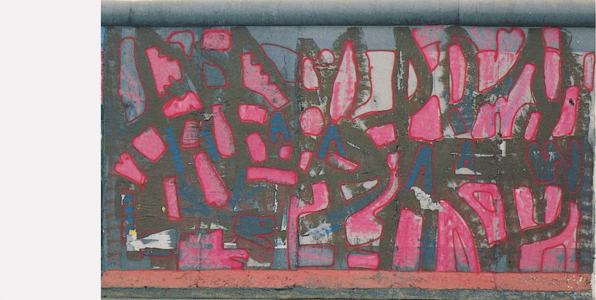 Thierry Noir, Ohne Titel, 1990 © Stiftung Berliner Mauer, Postkarte