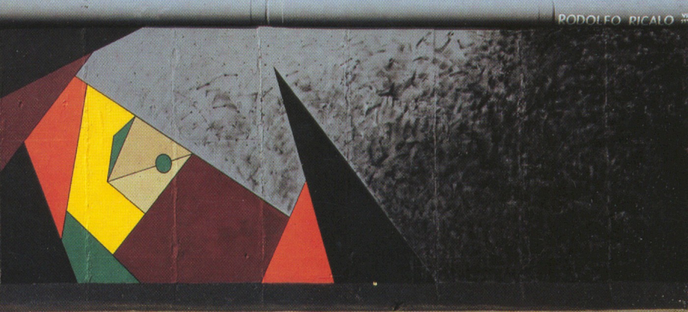 Rodolfo Ricalo, Vorsicht, 1990 © Stiftung Berliner Mauer, Postkarte