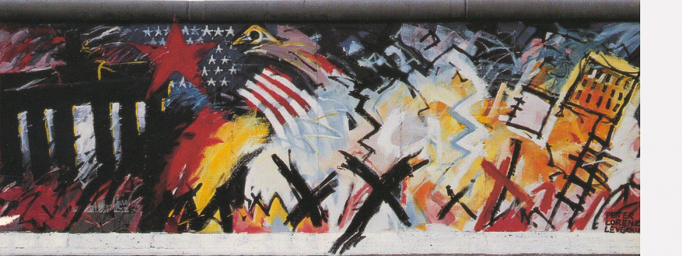 Peter Lorenz, Ohne Titel, 1990 © Stiftung Berliner Mauer, Postkarte