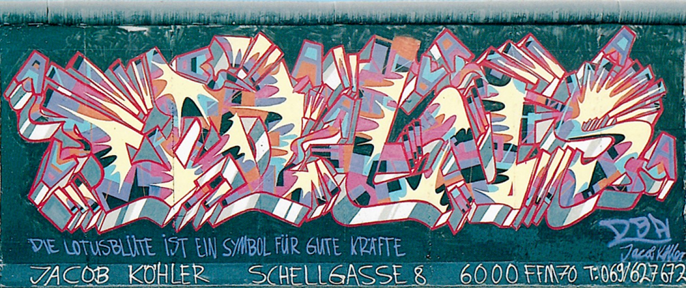 Jacob Köhler, Lotus, 1990 © Stiftung Berliner Mauer, Postkarte