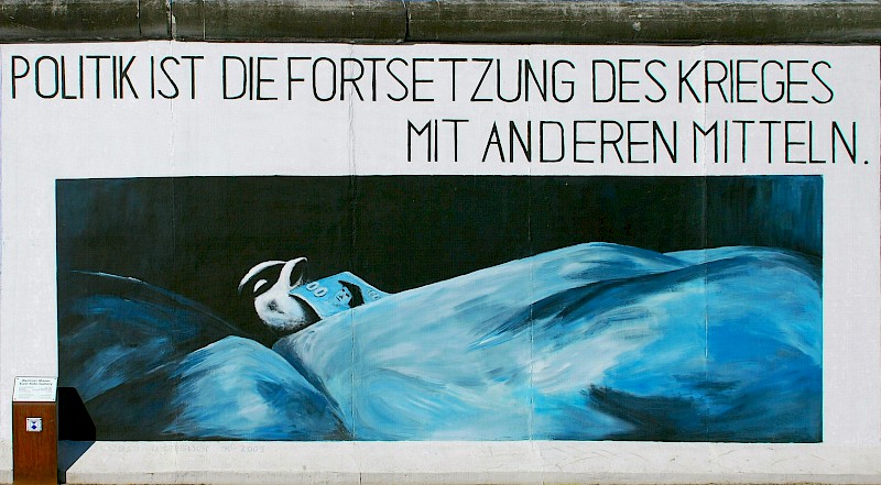 Carsten Jost und Ulrike Steglich, Politik ist die Fortsetzung des Krieges mit anderen Mitteln, 2009 © Stiftung Berliner Mauer, Foto: Günther Schaefer