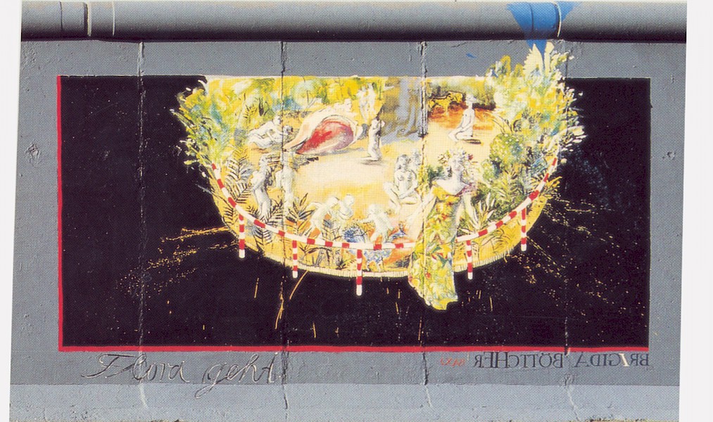 Brigida Böttcher, Flora geht, 1990 © Stiftung Berliner Mauer, Postkarte
