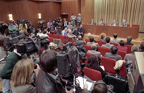 Pressekonferenz von Günter Schabowski am 9. November 1989